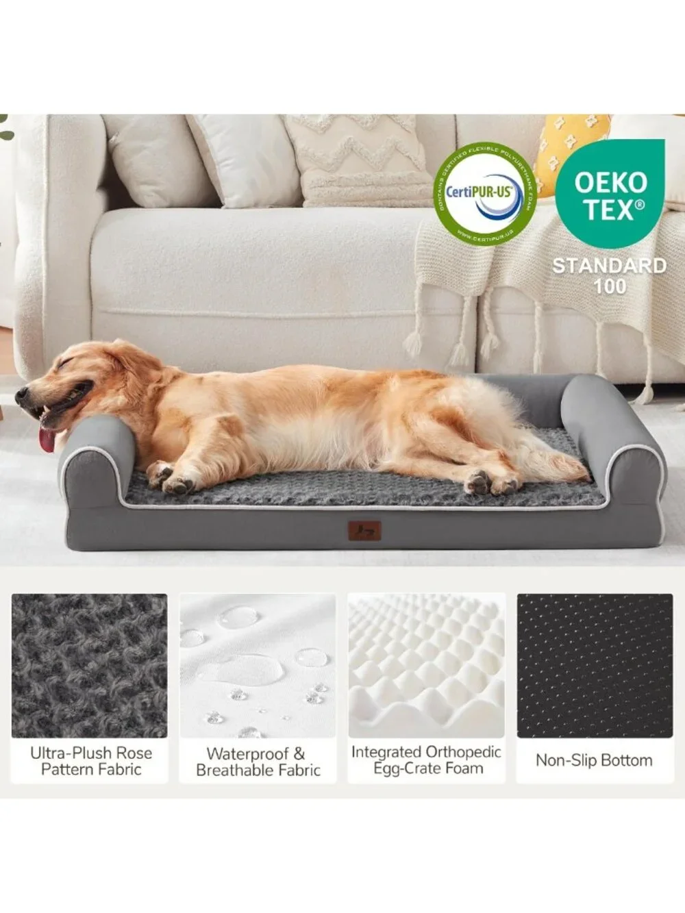 Orthopedic Large Dog Bed for XXL & XL Breeds - Comfortable, Supportive Pet